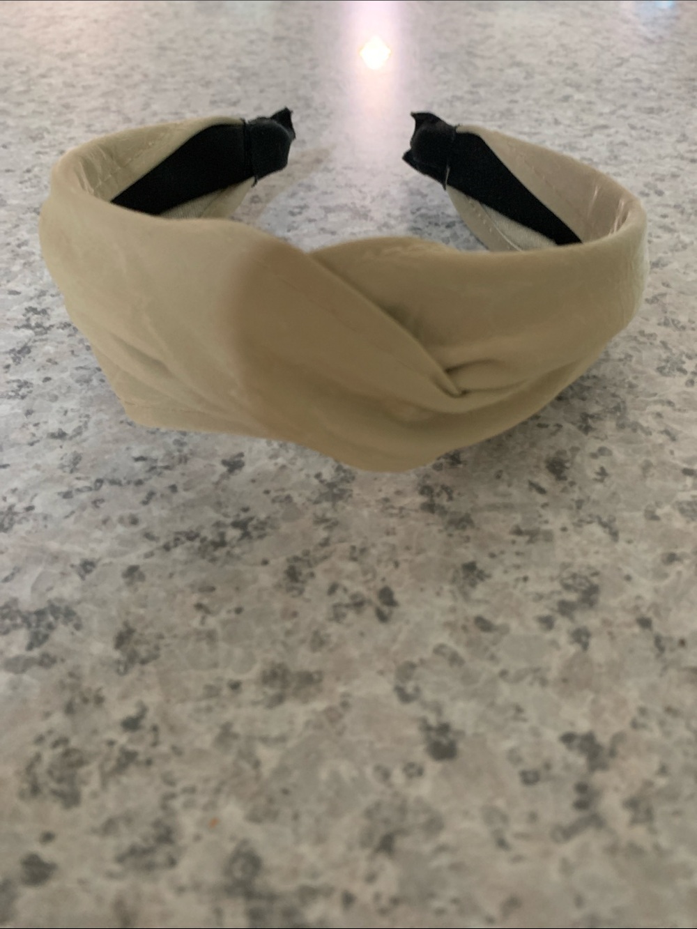Neutral Beige Knotted Headband - Unbranded
